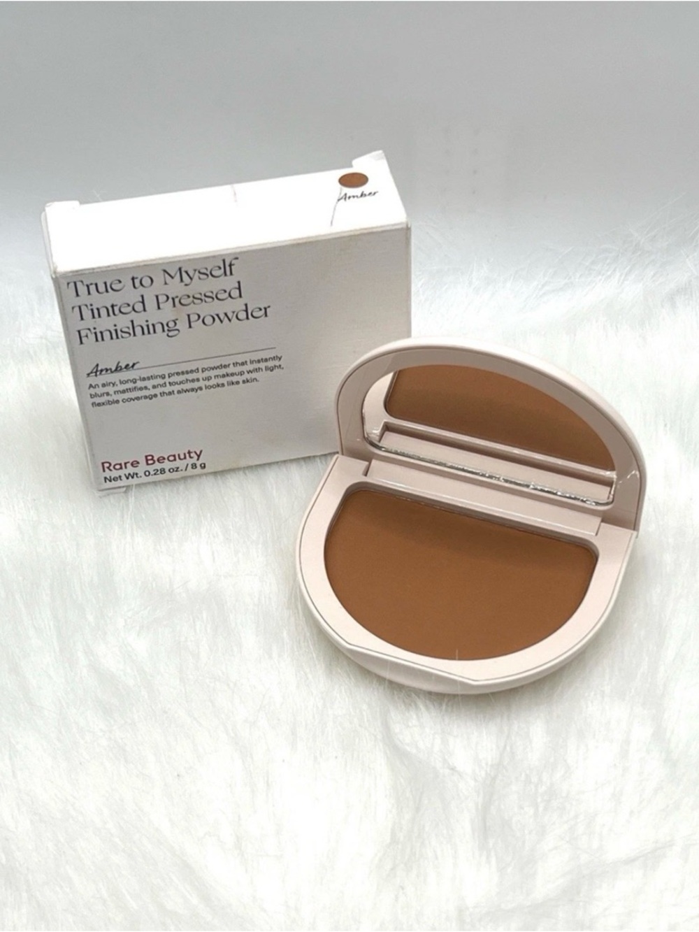 Rare Beauty Tinted Pressed Finishing Powder - Amber Brown